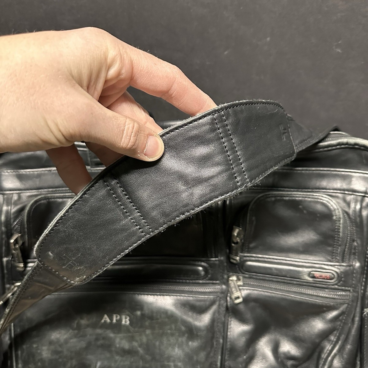 バッグ TUMI 96160 Tumi Alpha 2 Leather Computer Laptop Bag Briefcase 96160D4