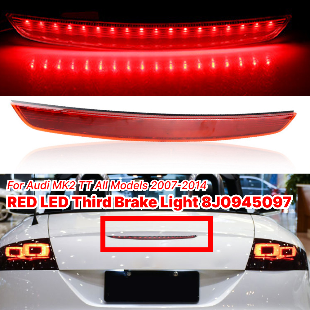 Car High Mount Rear Third Brake Light Stop Lamp Red 18 LED Heat