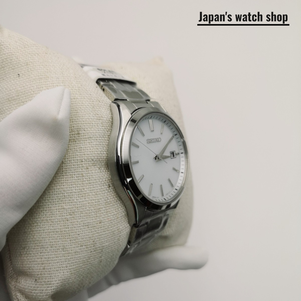 SEIKO Selection SBPX143 Silver Solar 3 Hands Calendar Men's Watch