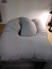 Momcozy U-Shaped Pregnancy Pillow Full Body, Grey
