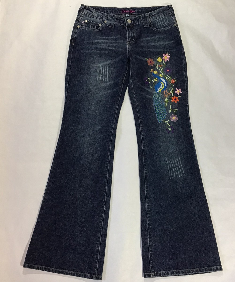 【misen2014さま】antique ✵ * ベージュリボンのステキな羊さん Vintage Younique Women's Embroidered Embelished Flare Boho