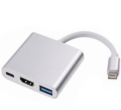 2pcs Type-C to HDMI three in one 4K adapter type-C to HDMI + USB HD cable
