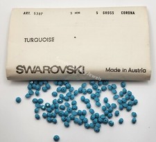 Factory Pack Swarovski Crystal Turquoise 5mm Flat Bicone 5307 Beads; 720pc