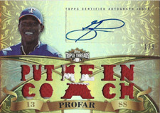 JURICKSON PROFAR 2014 TOPPS TRIPLE THREADS PUT ME IN COACH SP RC AUTO PATCH 1/9!