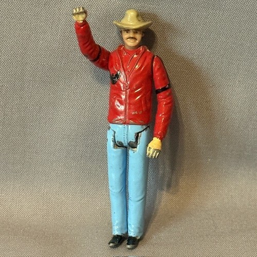 Vintage ERTL Western Cowboy Diecast Figur Miniatur Magnum PI rot Metall 80er