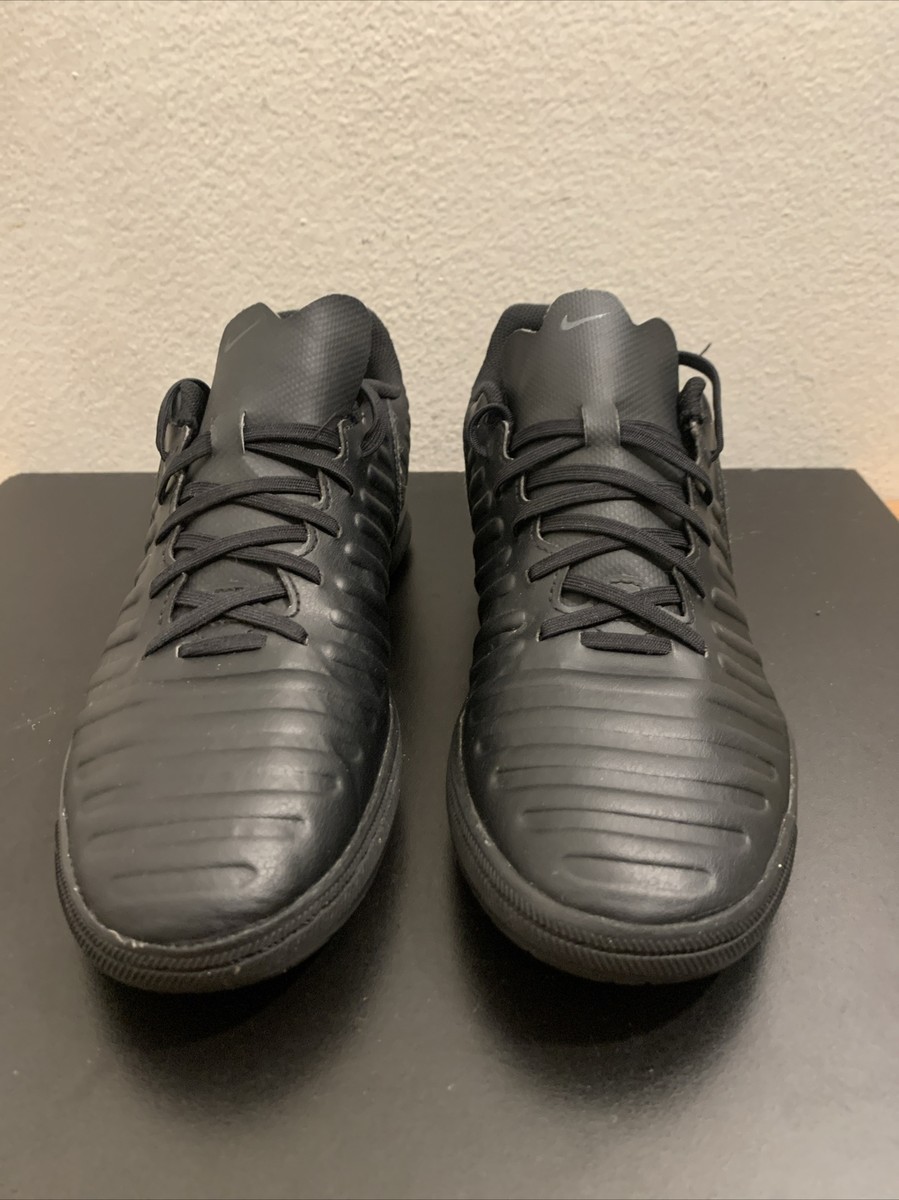Size 11 Nike Tiempo Legend X VII‎ Academy IC Mens Black Soccer Shoes AH7245-001 Nike Tiempo Legend X Academy Indoor - Black/Black/Deep  main image 3