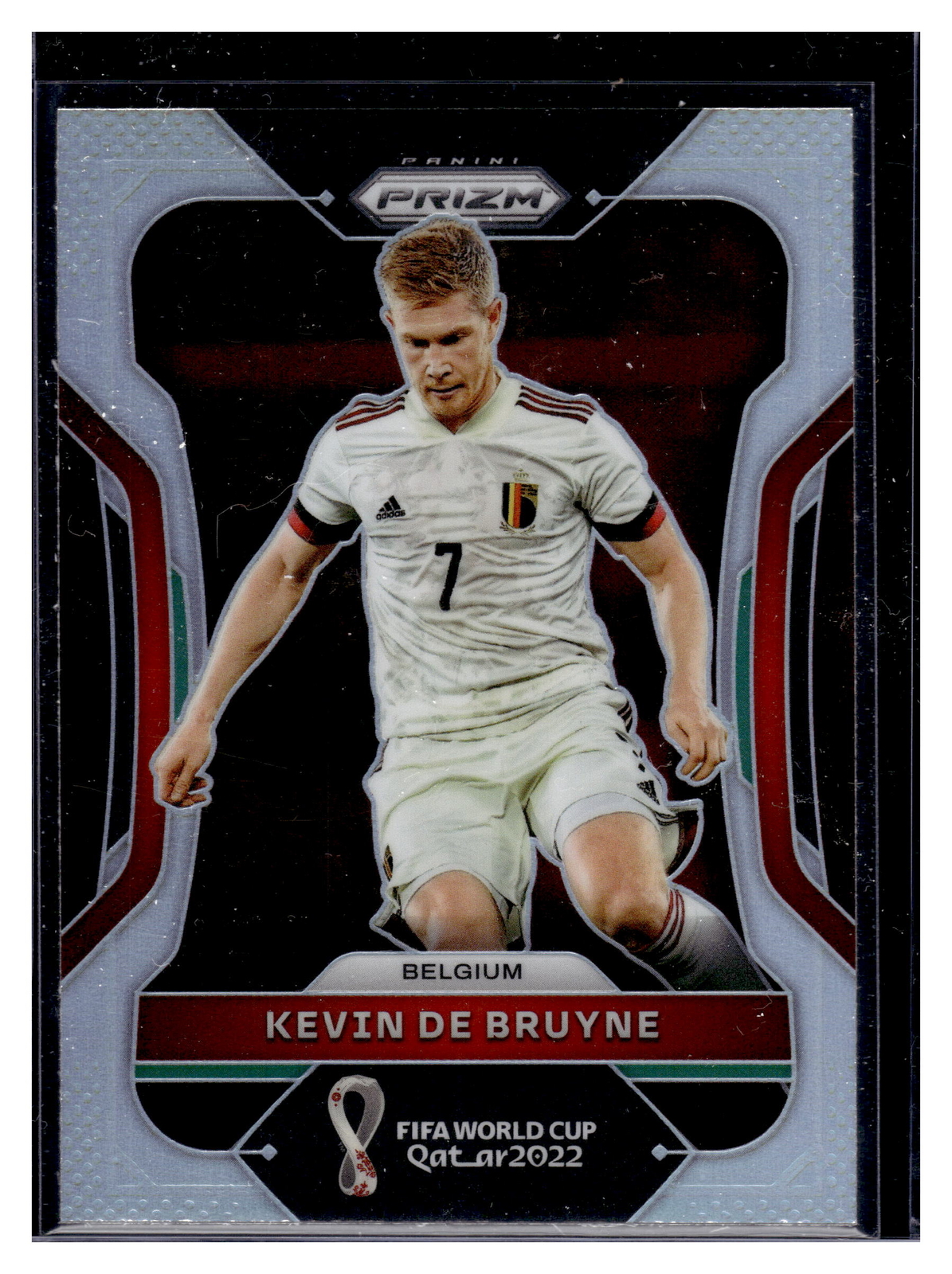 2022 Panini Prizm World Cup Soccer 19 Kevin De Bruyne   Refractor Silver