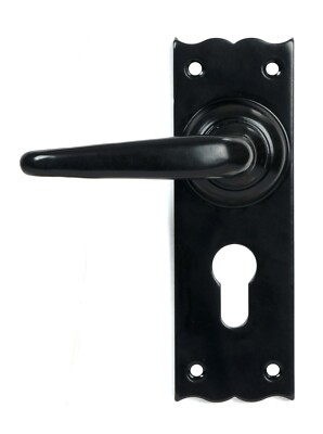 Vom Amboss 46570 Schwarz Eiche Türdrücker Euroschloss Set