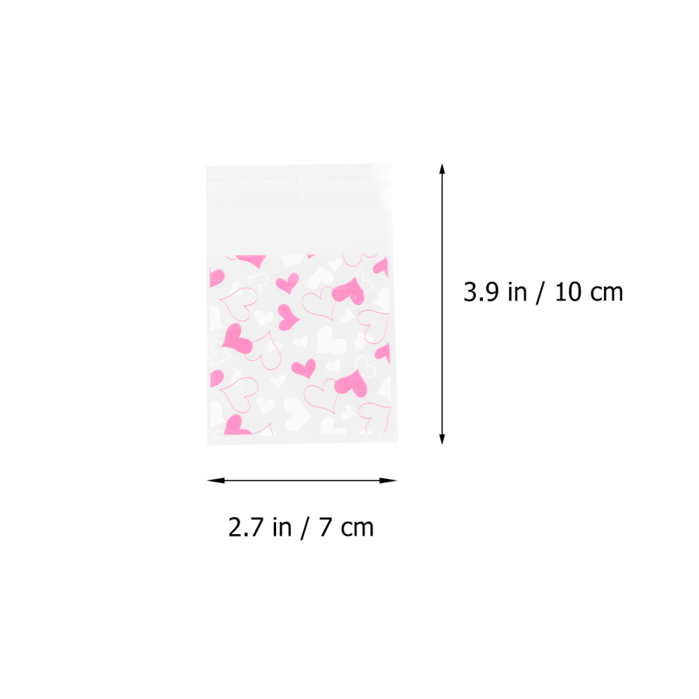 2 Sets Bakery Package Cellophane Treat Bags Sealing Treat Bags Heart