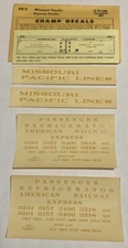 CHAMP O SCALE DECAL - MISSOURI PACIFIC / MoPac EXPRESS REEFER  - #XR-9