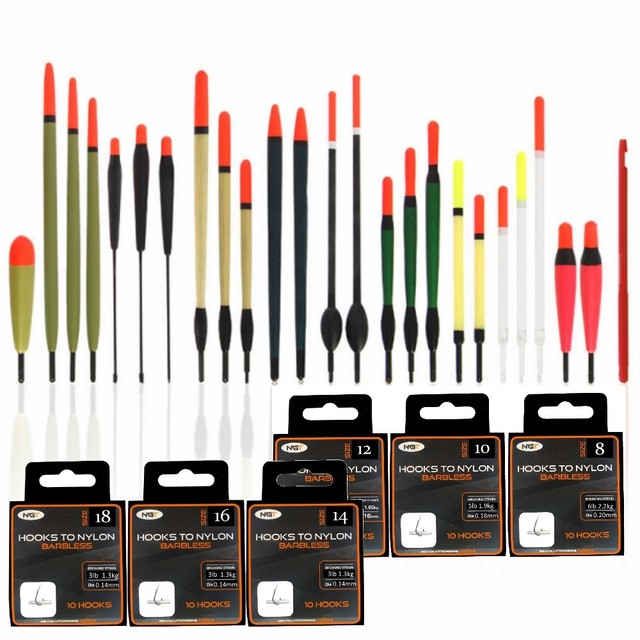 Fishing hooks to nylon sizes 8 10 12 14 16 18 Carp match assorted sale price
