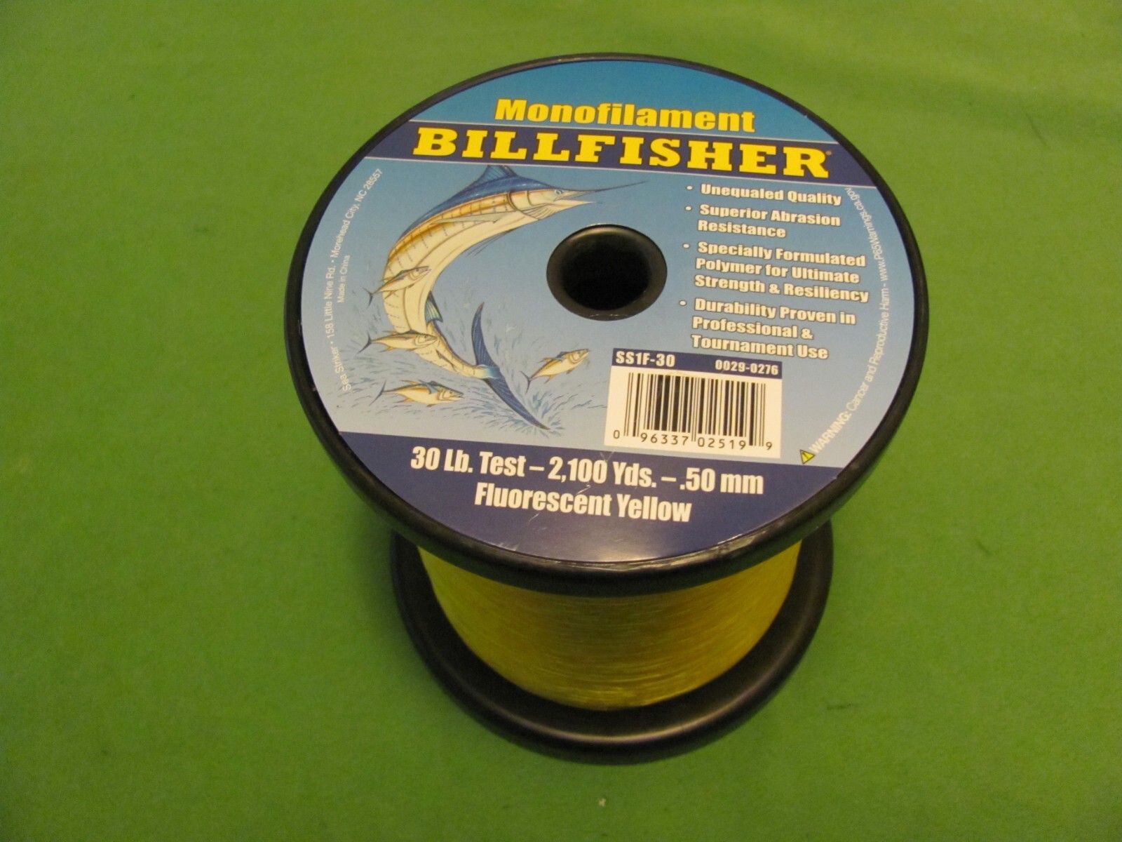 Billfisher Flourescent Yellow Monofilament Fishing Line 30 LB 2100 Yd