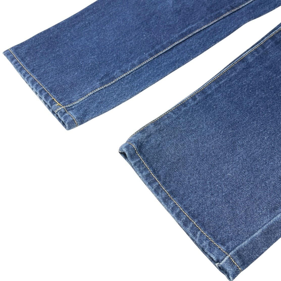 Yves Saint Laurent Vintage YSL Logo Denim Cropped Pants #40 Blue