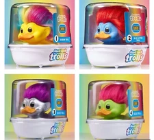 TUBBZ 1ST EDITION Trolls Blue Yellow Green Silver Collectible Duck Figure JEEP