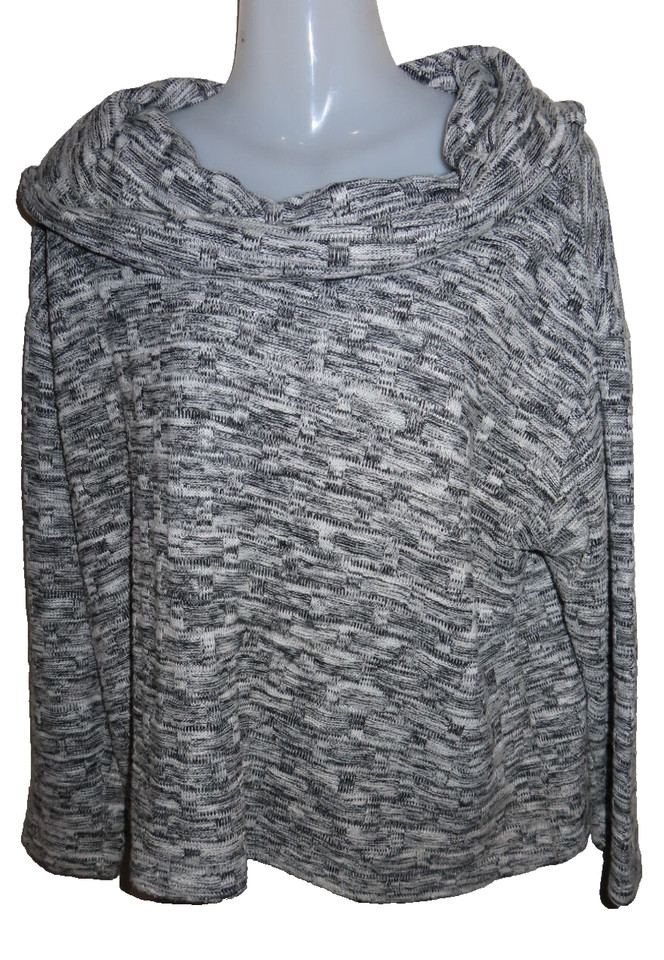 SUZANNE GRAE Grey Long Sleeve Roll Neck Knit Jumper Size Medium M