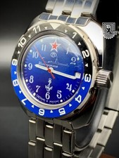 Vostok Amphibia Force 710289 Blue Submarine Ceramic - New! - Sent from Barcelona