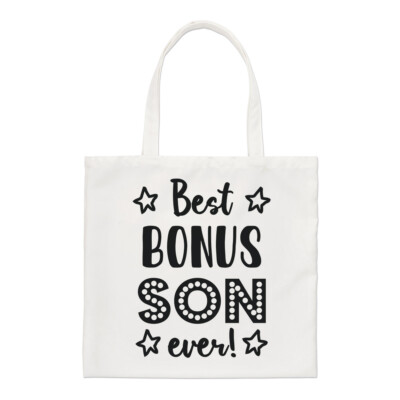 Best Bonus Son Ever Regular Tragetasche lustig Witz Schritt Familie Liebe Kind Shopper