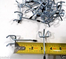 PEG HOOKS 50 PC. 2" inch PEGBOARD HOOKS SAFETY BLACK TIP PEG BOARD HOOKS 