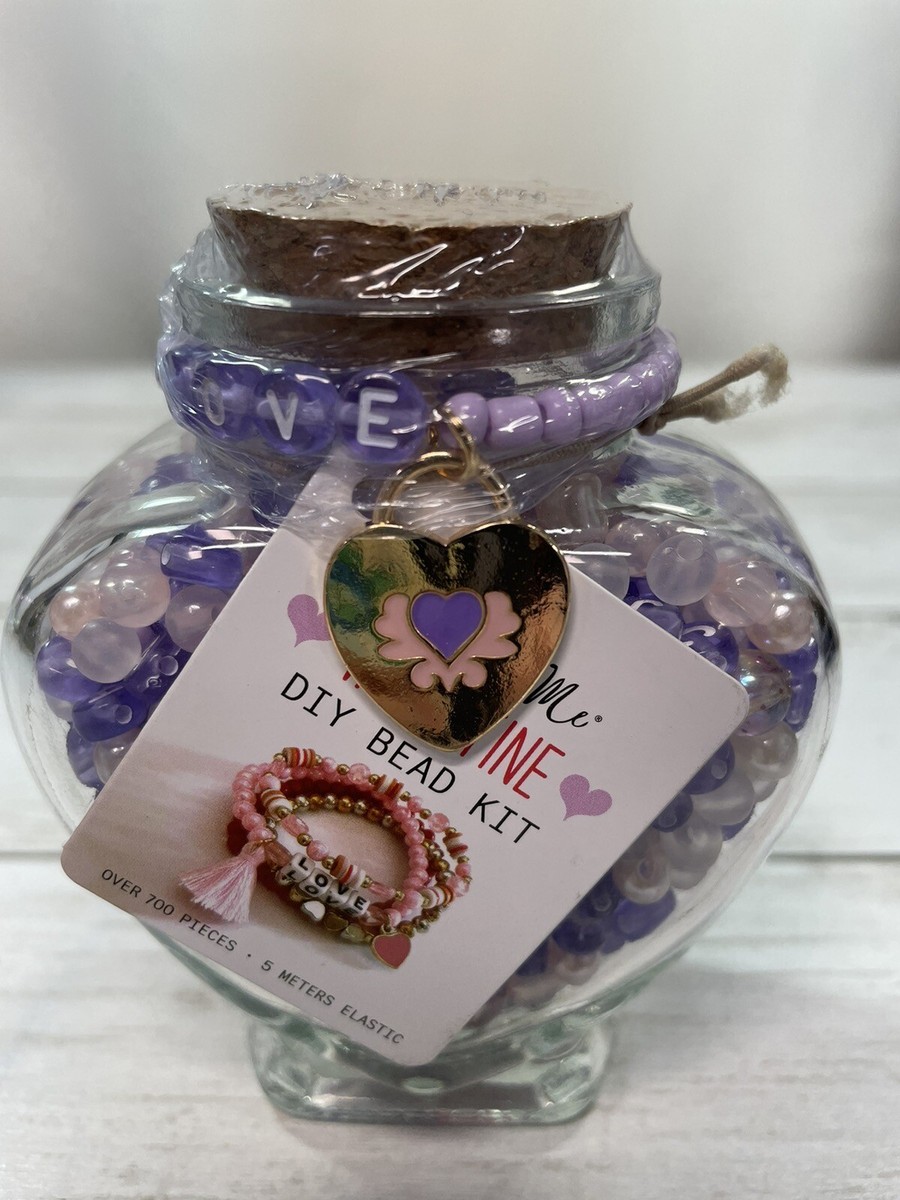 Jewelry Made By Me DIY Bead Kit Clear Heart Jar w/Lavender, Clear