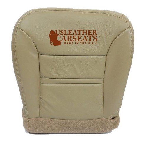 Bottom Leather Seat Covers For 2000–2001 Ford Excursion – Driver & Passenger, Tan, Fits Power & Heated Seats