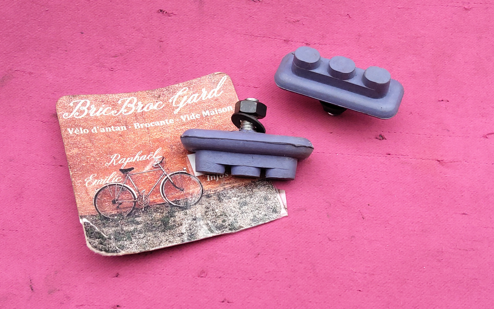 Patin de frein BMX old school violet patins kool-stop continental vélos 80s