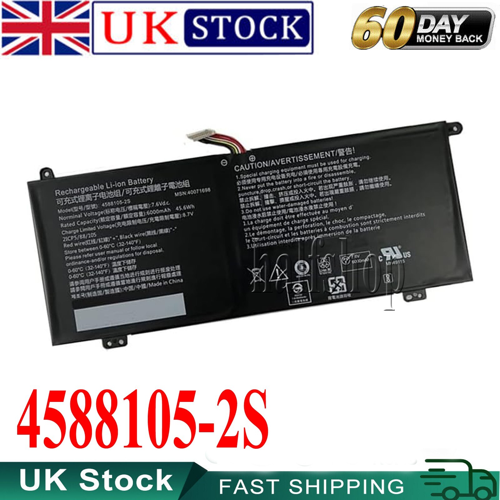 4588105-2S battery for Dynabook Satellite PRO C50-H-108 103 MEDION Akoya E15403