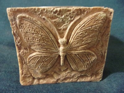 Latex butterfly candle holder mold plaster cement mould 3'' W x 3'' x 3''