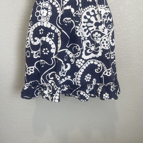 Girls Gymboree Summer Dress Sleeveless Sundress White & Blue Size 6 Halter - Picture 2 of 8