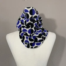 Columbia CSC II Fleece Gaiter Unisex Black Blue White Geometric Neck Warmer NWT