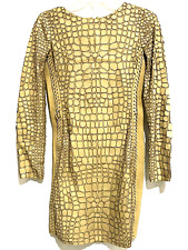 Salvatore Ferragamo Runway Embroidered Leather Silk Alligator Dress Us 0 2 It 38