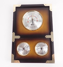 Vintage SELSI Precision Barometer Temperature and Hygrometer Gauges Japan