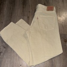 Vintage Levis 550 Jeans Mens Size 38x32 100% Cotton Tan Relaxed Fit Made In USA