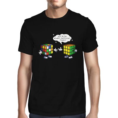 1Tee Mens Rubik'sCube Why Do You Always Complicate Things T-Shirt