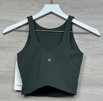 Lululemon Align High Neck Tank Nulu Size 2 C/D Cup Smoked Spruce