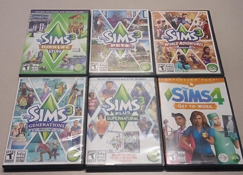 The Sims 4 & 3 PC Game 5 Expansions, Video Game Lot | eBay