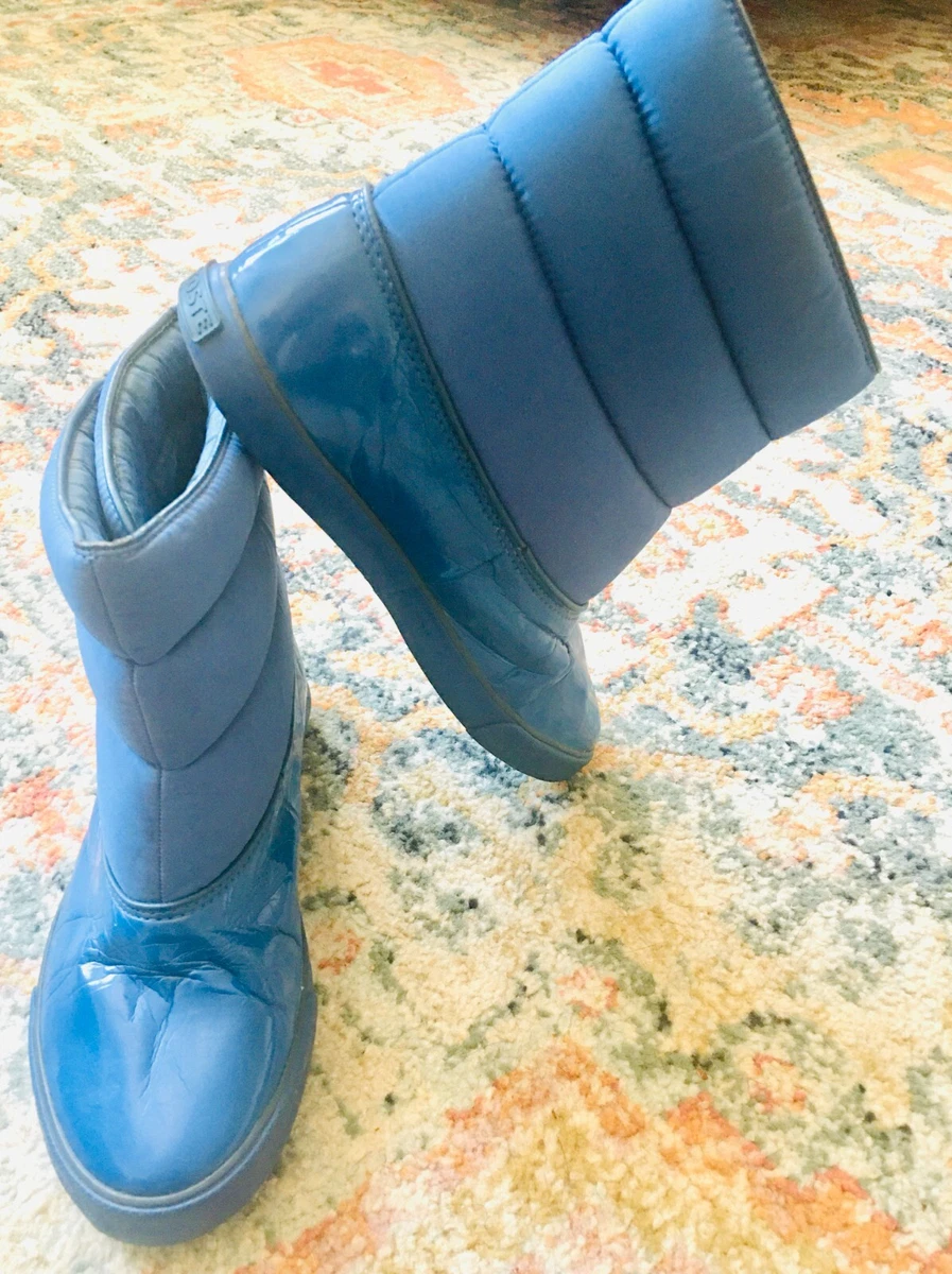 LACOSTE IZOD Vintage Blue Short Ankle Snow Rain Button Boots 6 | eBay