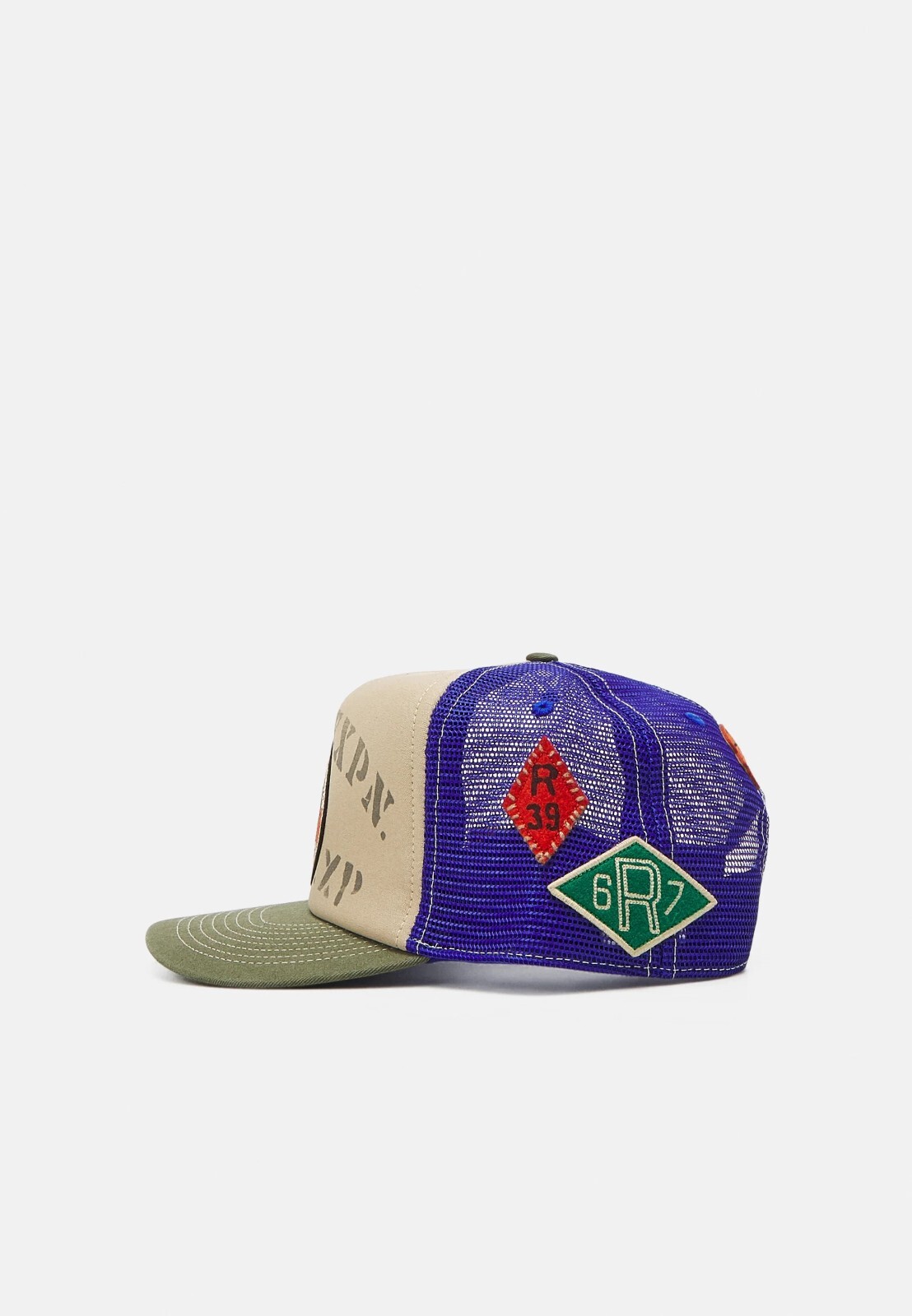 Polo Ralph Lauren Logo Patch Trucker Cap khaki/Dark Sage Very Rare! image 6