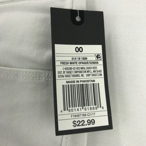 Mossimo Denim Womens Size 00 24 Bermuda Shorts Fresh White Power Stretch 9" - Picture 2 of 5