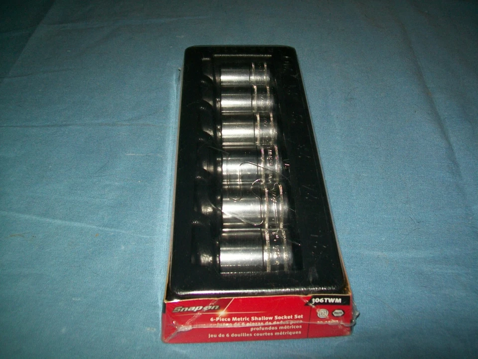 New Snap-on™ 1/2" drive 20 thru 25 mm 6-point Shallow Socket Set 306TWM Sealed - Image 4 of 4