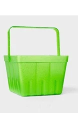 Spritz Lime Green Sparkly Berry Basket with Handle