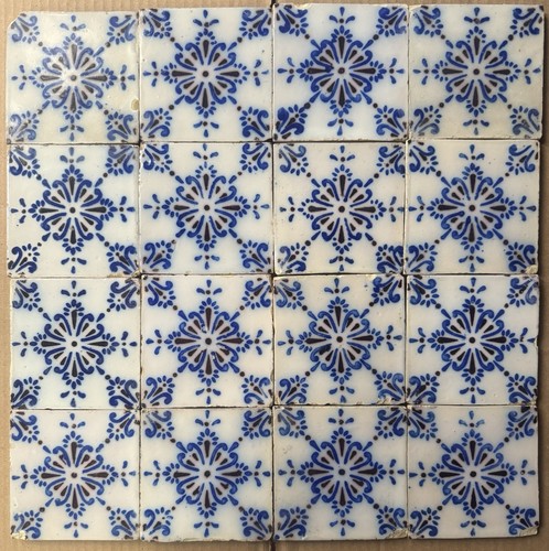 FRANCIA AZULEJOS ANTIGUOS - PAS DE CALAIS - DESVRES - 16 - FLIESENSET um 1870 - Bild 1 von 3
