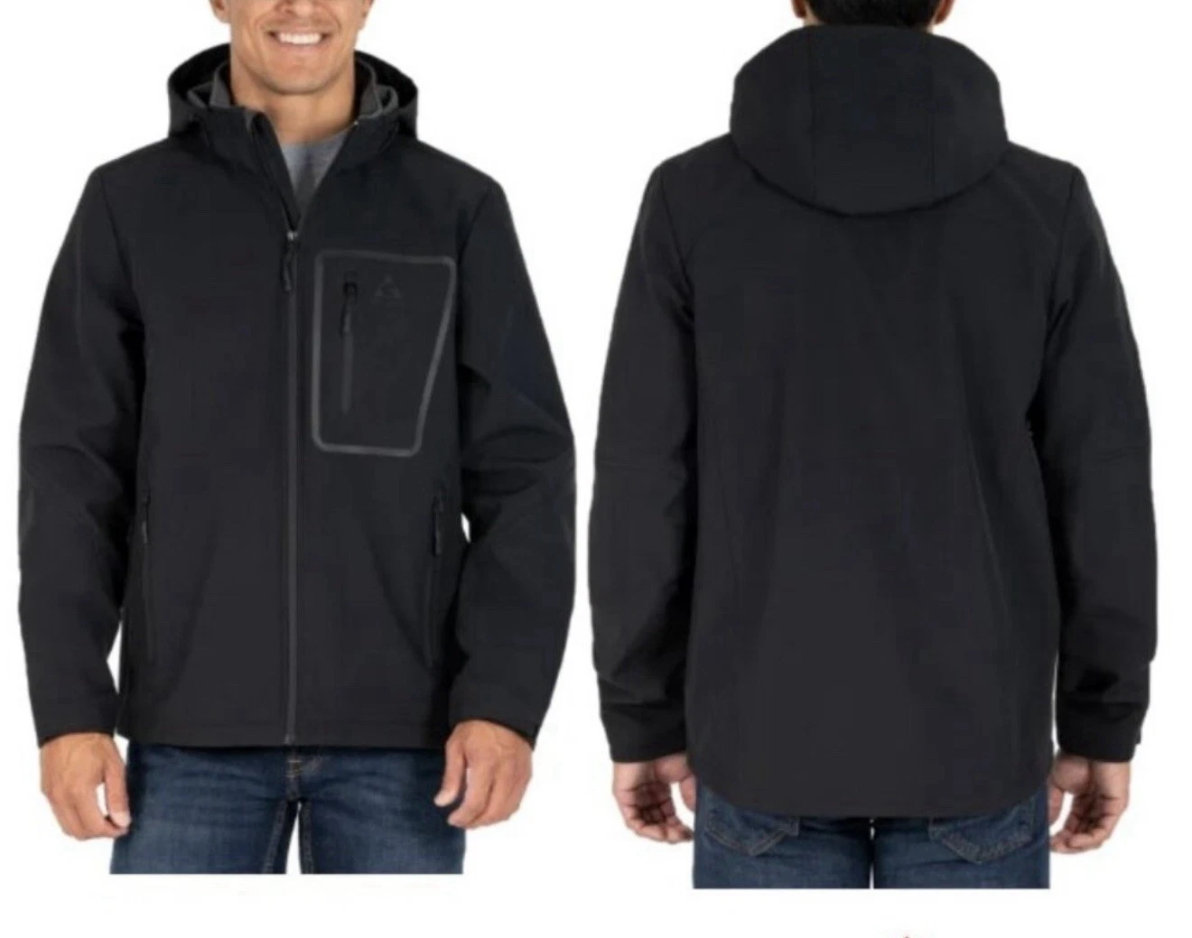 Gerry Men’s Softshell Jacket Wind & Water Resistant Black Size XL