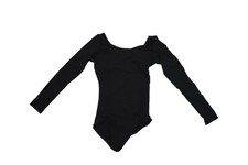 Capezio Leotard Womens Large Black Long Sleeve Stretch Dancewear TB135