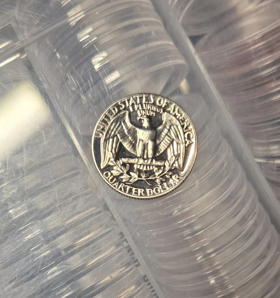 1971 -S SUPER RARE ERROR CLAD WASHINGTON QUARTER! Off center DDO-DDR - Image 4 of 4