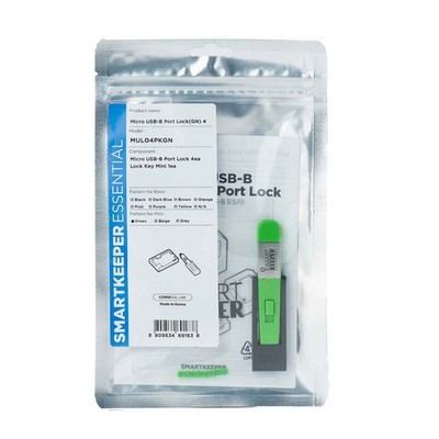 Smart Keeper Mini''Micro USB-B Port'' Blocker grün 4 Stk.+Key MUL04PKGN