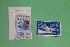 MAROC ( Royaume )  1964  TIMBRES NEUFS * N° 111/112 trace  charnière VOIR PHOTOS