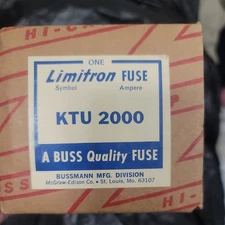 NEW Bussmann KTU 2000 Amp Fuse 600V Fusetron NIB