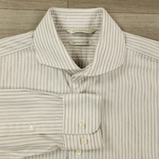 SuitSupply Dress Shirt Men 15 3/4 40 Slim Gray Egyptian Cotton Cutaway Collar