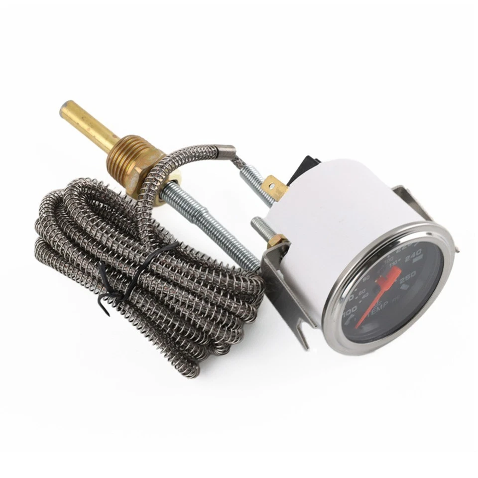 Automotive 12V Mechanical Temperature Gauge 52mm with Integrated Sensor - Image 2 of 4