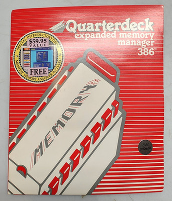 QEMM Quarterdeck Expanded Memory Manager 386 Vintage DOS Floppy w/Box and Manual